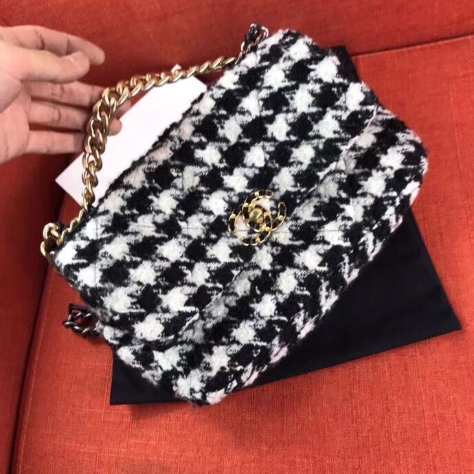 Chanel Original Flap Bags Houndstooth A3269 Black&White