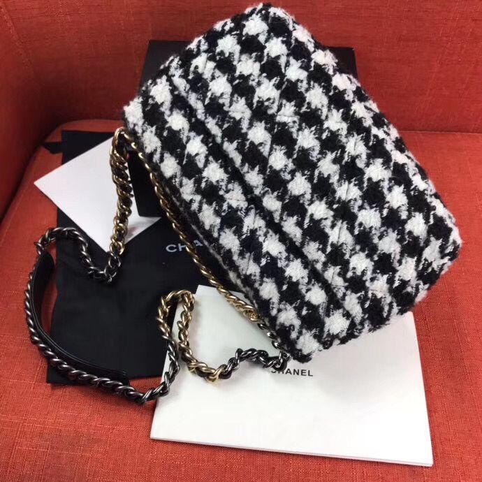 Chanel Original Flap Bags Houndstooth A3269 Black&White