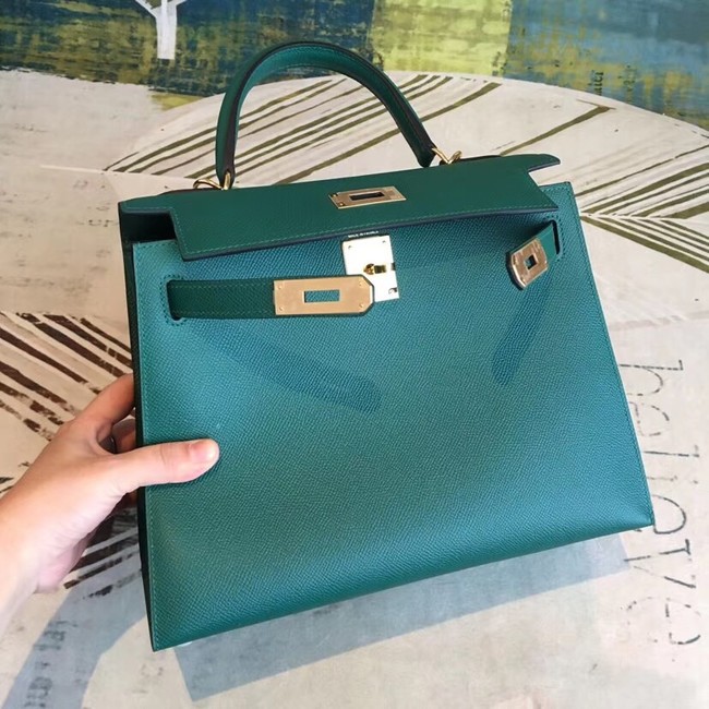 Hermes original Kelly Epsom Leather KL32 green