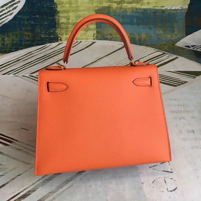 Hermes original Kelly Epsom Leather KL32 orange