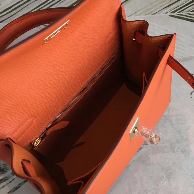 Hermes original Kelly Epsom Leather KL32 orange