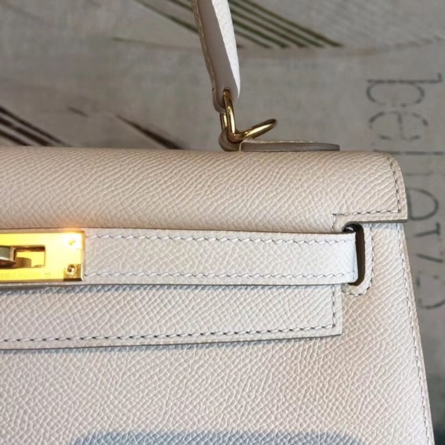 Hermes original Kelly Epsom Leather KL32 white