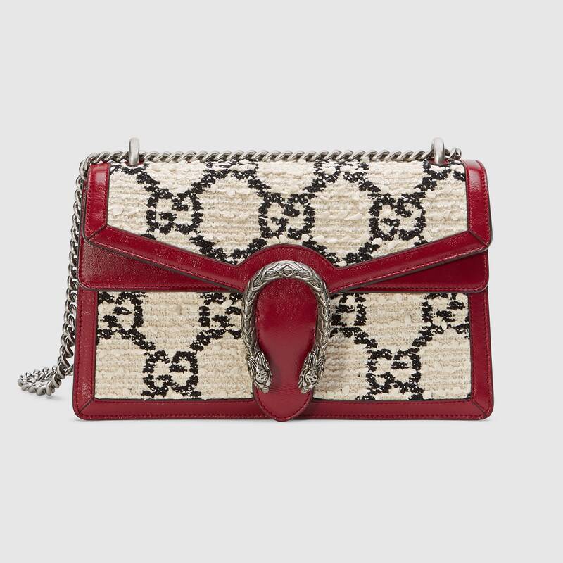 Gucci Dionysus GG Original tweed Shoulder Bag 400249 white