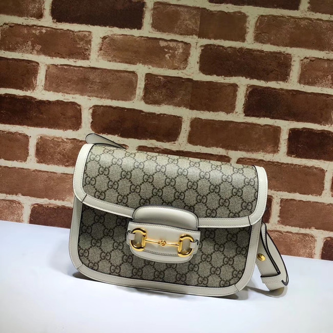 Gucci GG Supreme canvas shoulder bag 602204 white