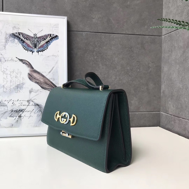 Gucci GG Leather Shoulder Bag A576388 green