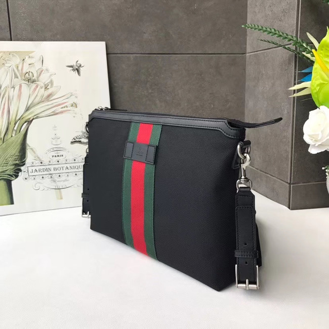 Gucci GG Supreme canvas shoulder bag 523335 black