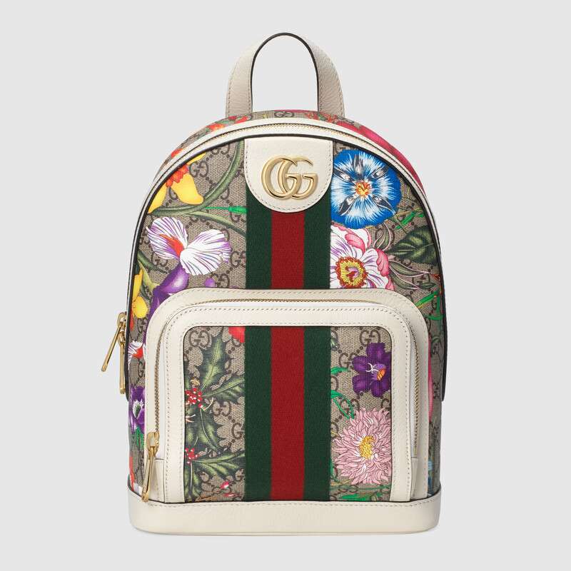 Gucci Ophidia series GG flower small backpack 547965 white