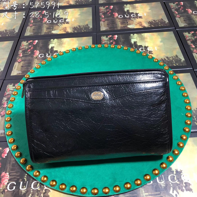 Gucci GG Original Leather Clutch bag 575991 black