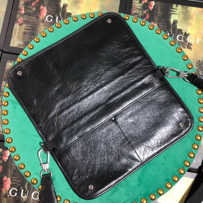 Gucci GG Original Leather Messenger Bag 575837 black