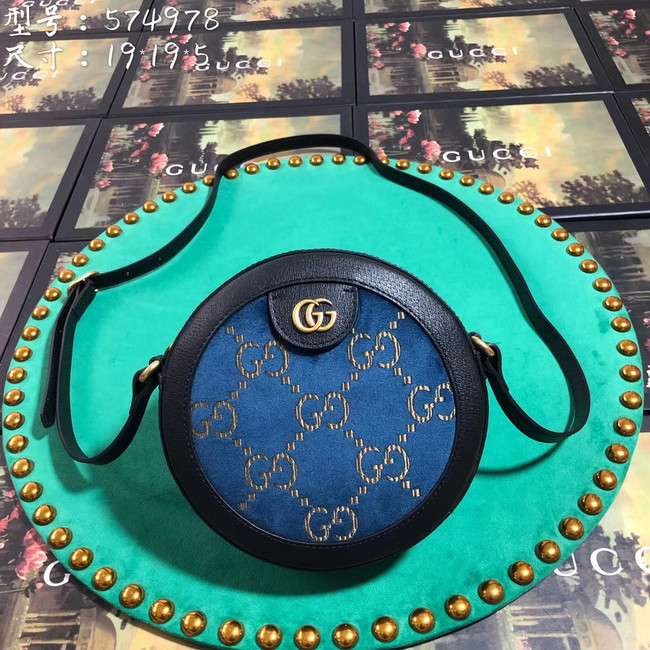 Gucci GG velvet round shoulder bag 574978