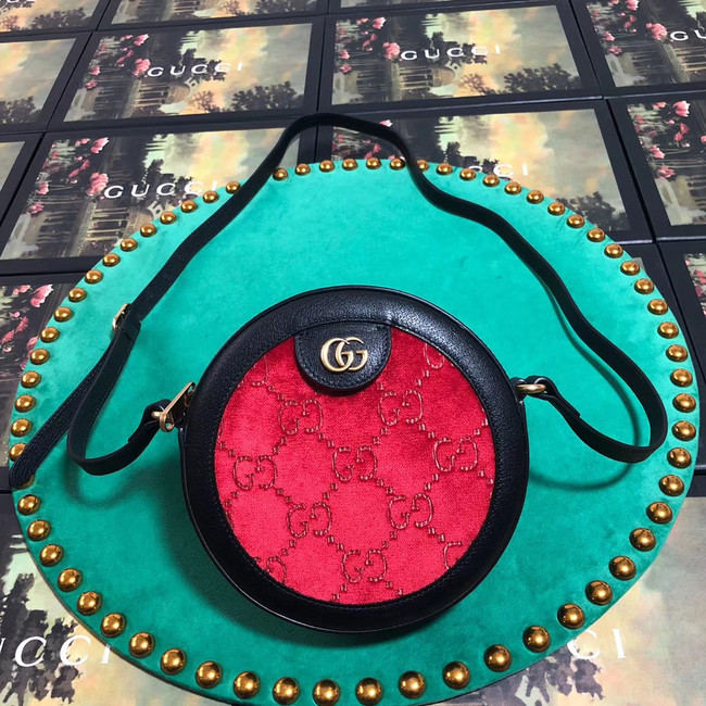 Gucci GG velvet round shoulder bag 574978