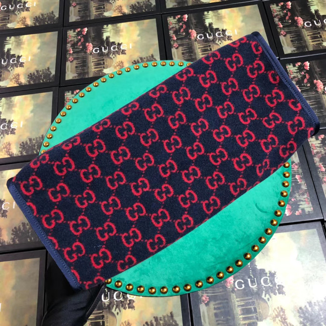 Gucci GG wool shopping bag 598169 Blue and red