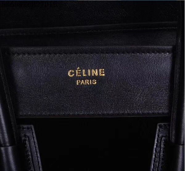 Celine Luggage Micro Tote Bag Original Suede Leather CL5369 Black