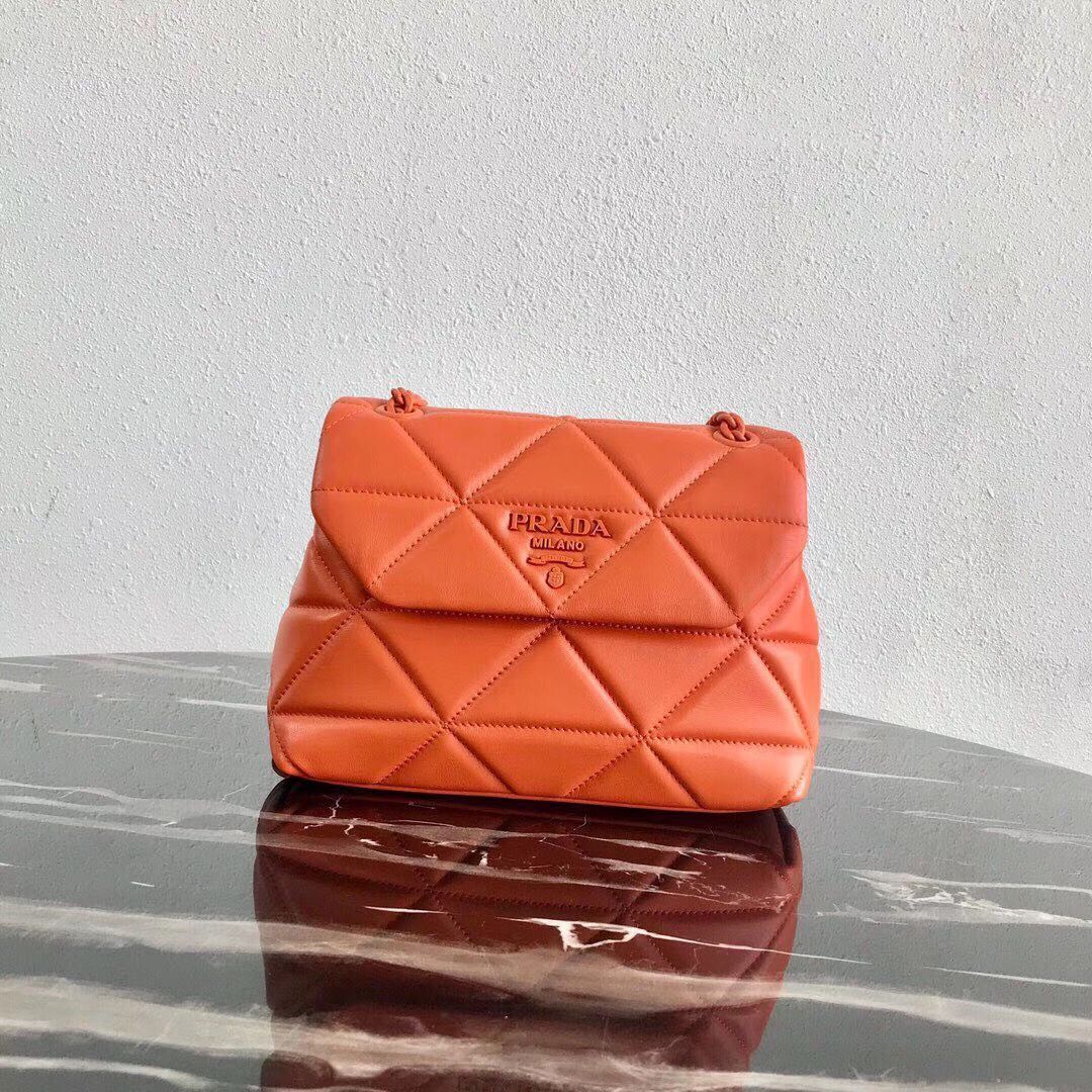 Small Prada Spectrum shoulder bag 1BD233 Orange