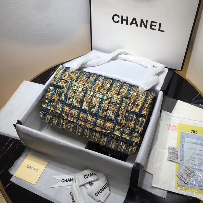 CHANEL Tweed Calfskin -Tone & Gold-Tone Metal AS1112 gold