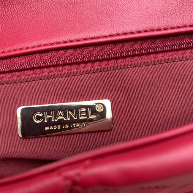 Chanel 19 flap bag AS1161 red