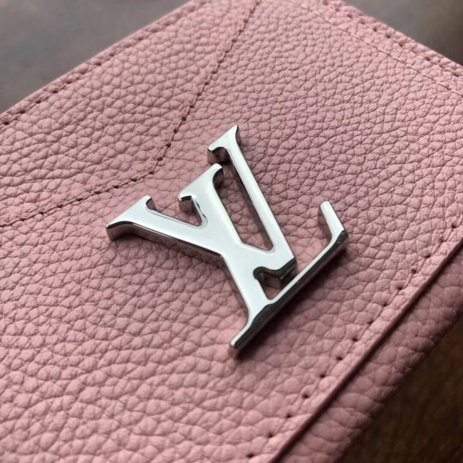 Louis vuitton original LOCKME CARD HOLDER M68555 pink