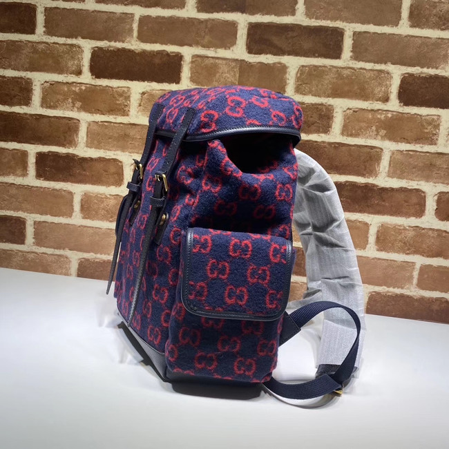 Gucci Small GG wool backpack 598184 blue