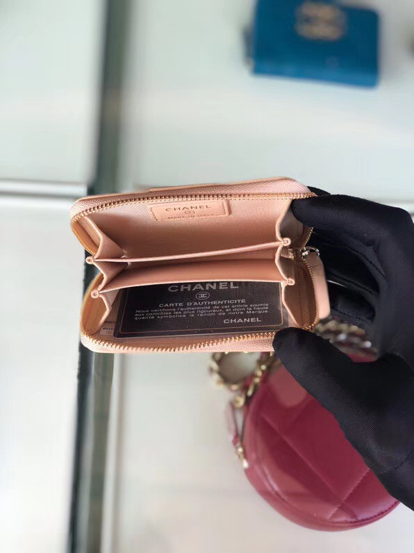 Chanel 19 Zip Wallet AP0949 pink