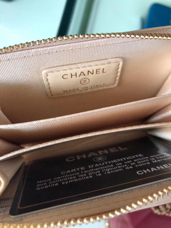 Chanel 19 Zip Wallet AP0949 pink