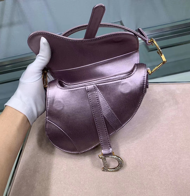 Dior SADDLE SATIN MINI BAG M447S Lilac