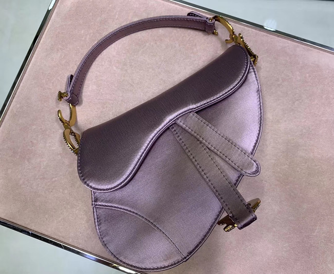 Dior SADDLE SATIN MINI BAG M447S Lilac