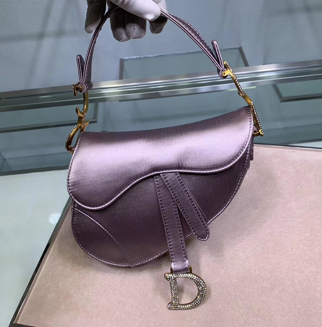 Dior SADDLE SATIN MINI BAG M447S Lilac