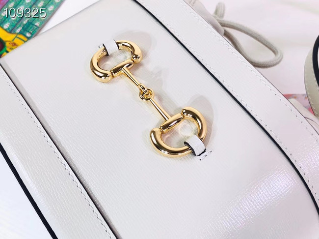 Gucci 1955 Horsebit bucket bag 602118 white