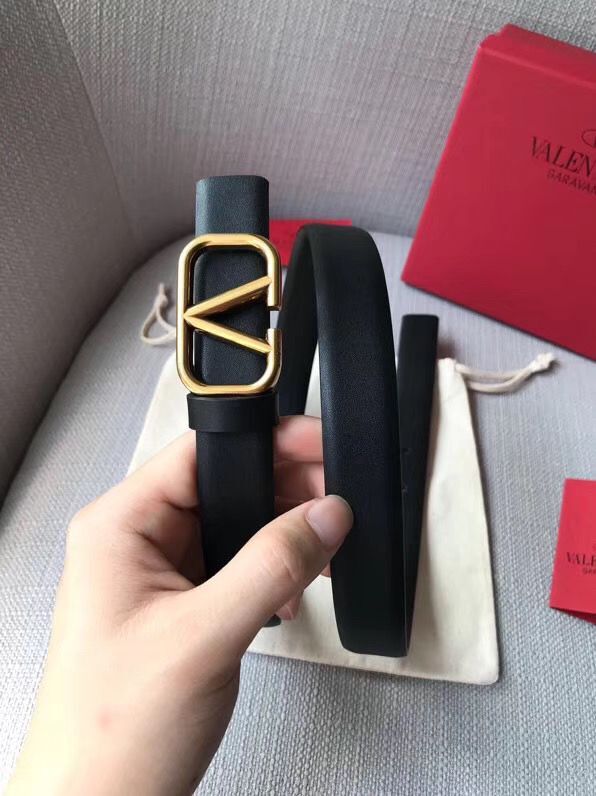 Valentino Leather 2.5CM Belt V7468 Black