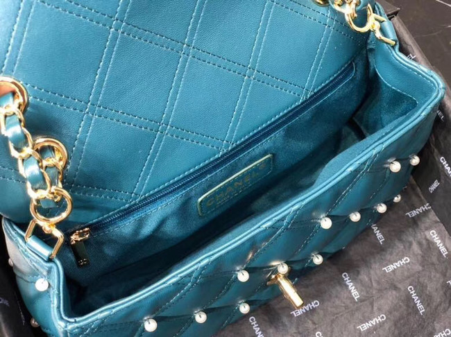 Chanel flap bag AS1202 blue