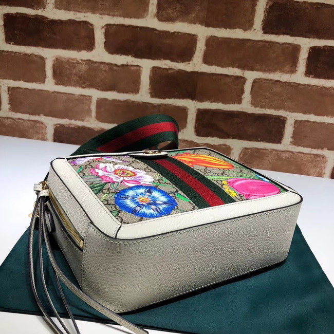 Gucci Ophidia GG Flora small shoulder bag 550622 white 