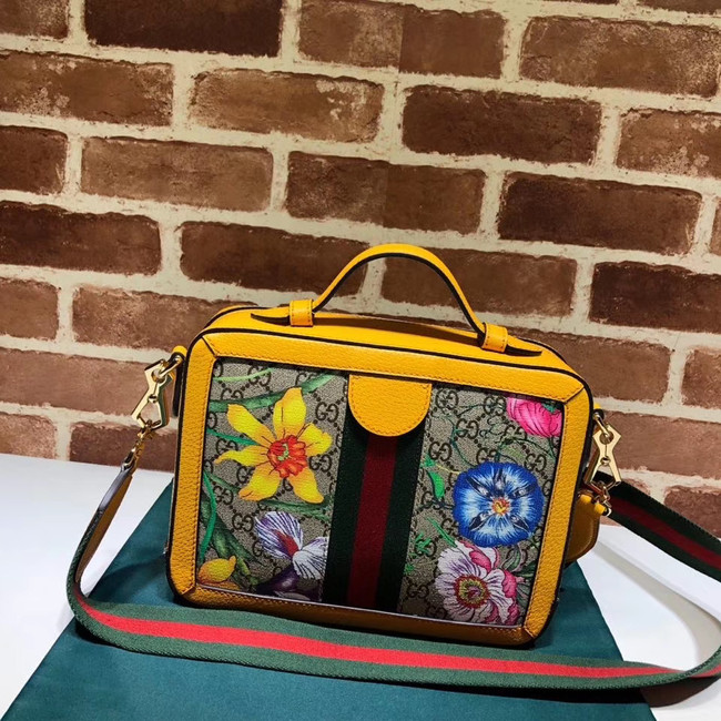 Gucci Ophidia GG Flora small shoulder bag 550622 yellow 