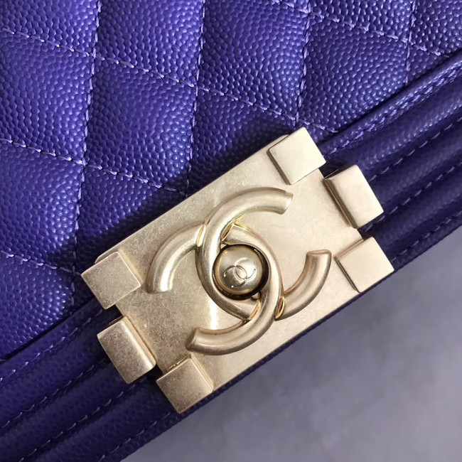 Small boy chanel handbag A67085 purple