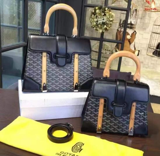 Goyard Y Doodling Calfskin Leather Tote Bag 9956 Black