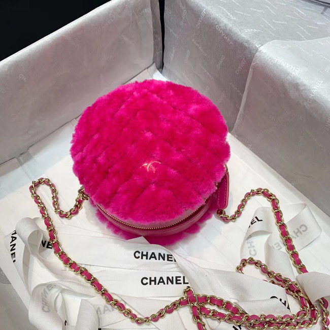 Chanel Wool sheepskin & Gold-Tone Metal AP0366 rose