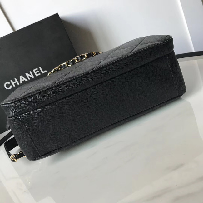 Chanel flap bag Grained Calfskin & Gold-Tone Metal AS1199 black