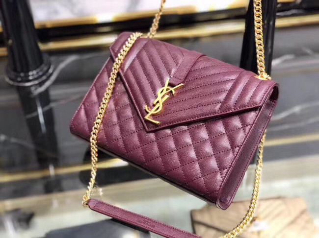 SAINT LAURENT Medium satchel 487206 Burgundy