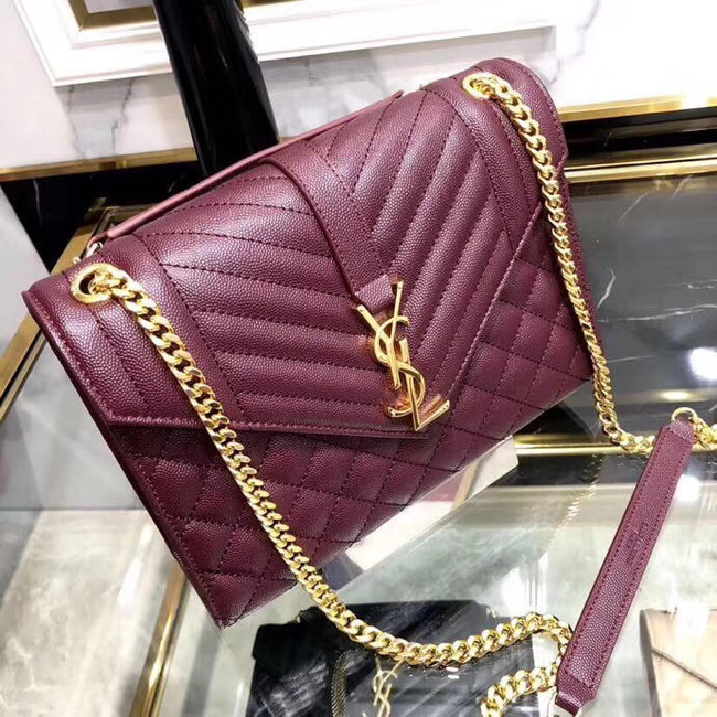 SAINT LAURENT Medium satchel 487206 Burgundy