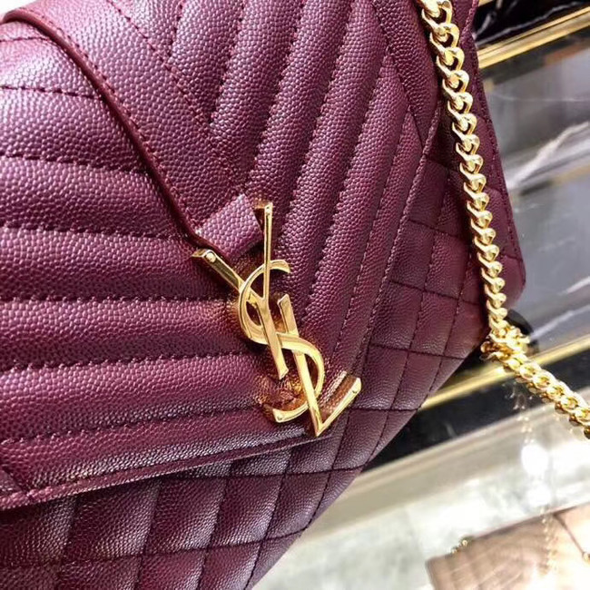 SAINT LAURENT Medium satchel 487206 Burgundy