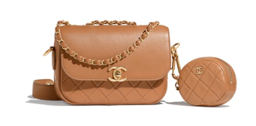 CHANEL Flap Bag Lambskin&Gold-Tone Metal AS1094 Camel