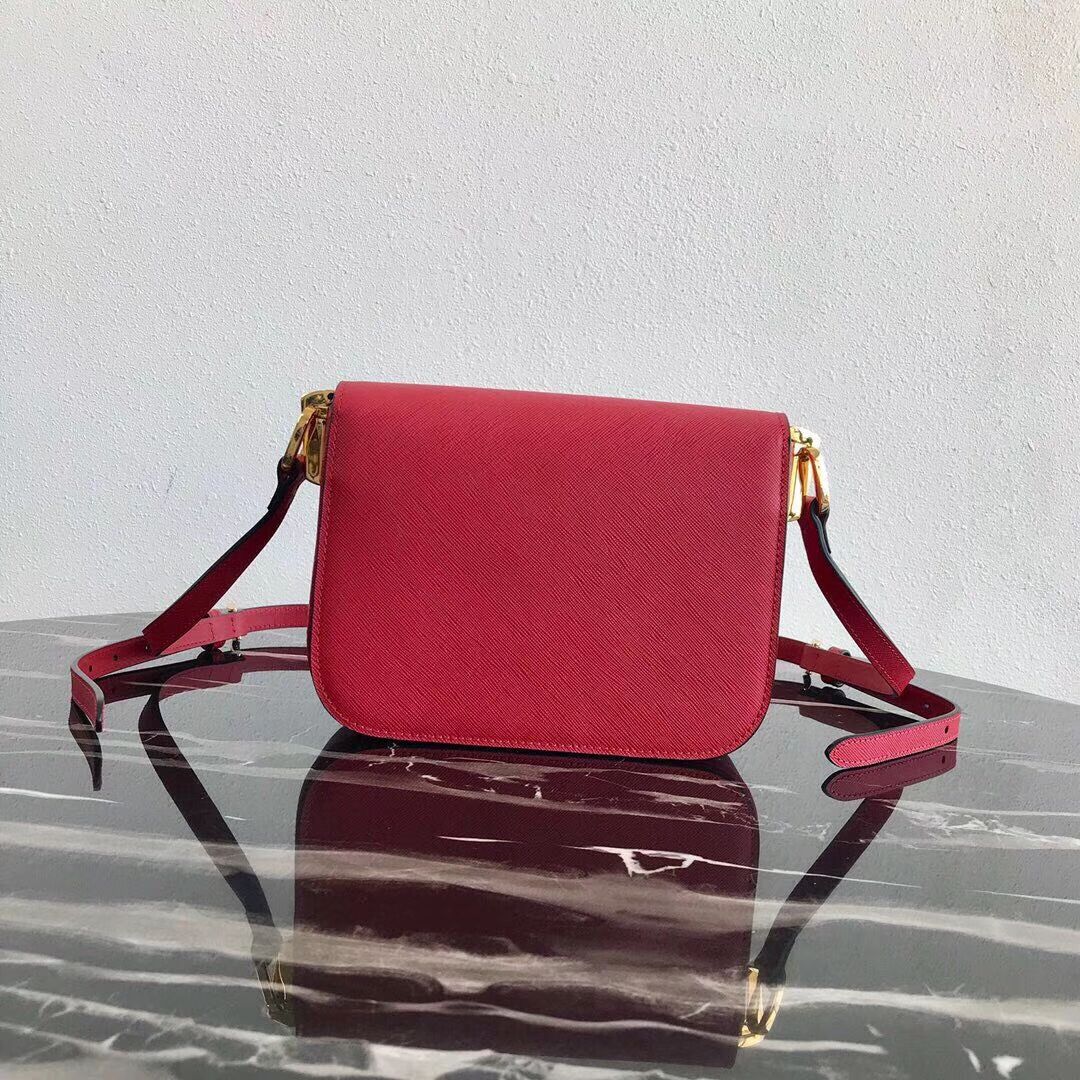 Prada Embleme Saffiano leather bag 1BD217 red