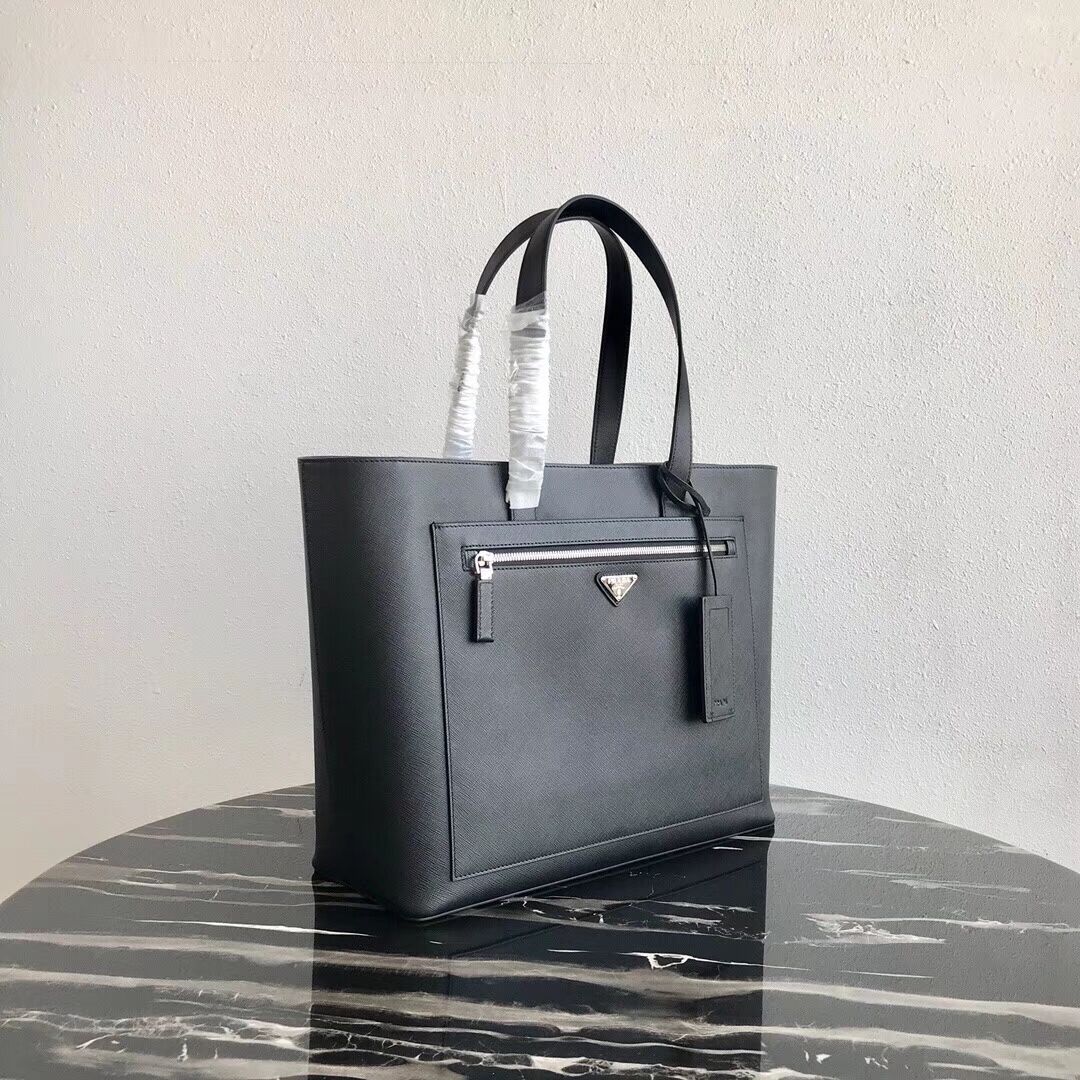 Prada Embleme Saffiano leather bag 2VE015 black