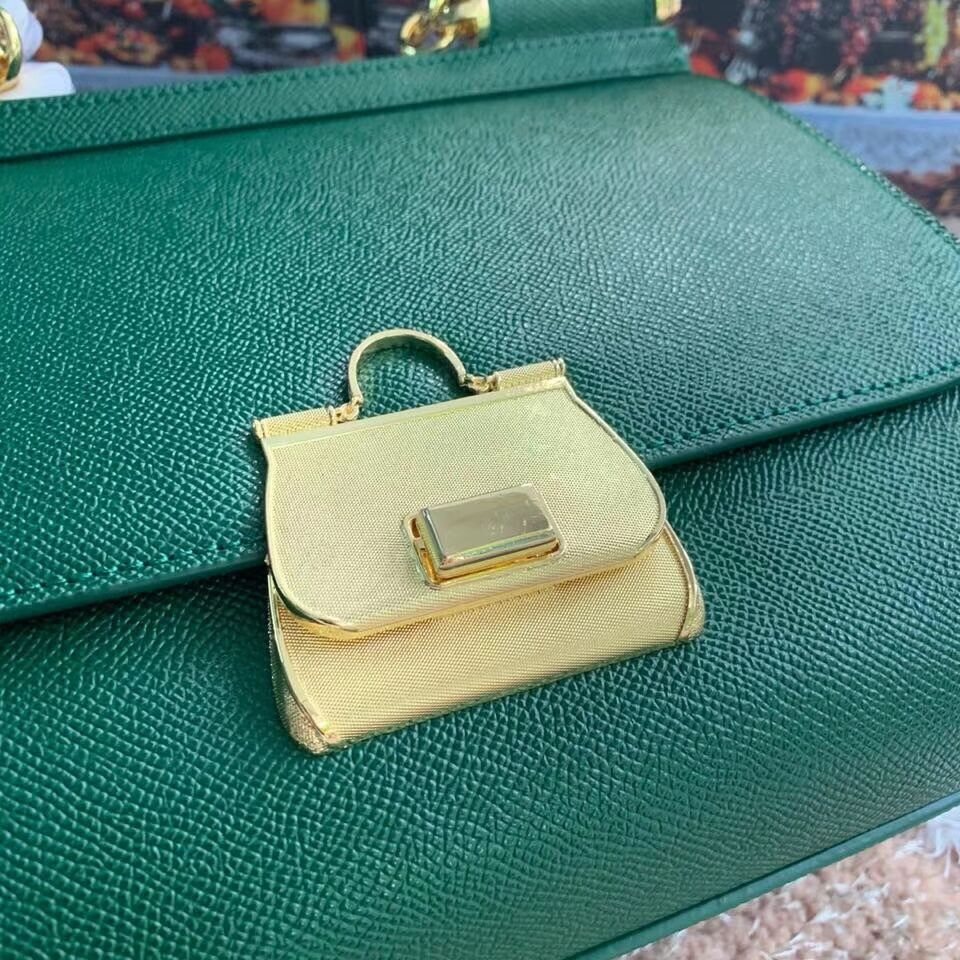 Dolce & Gabbana Origianl Leather Bag 4131 green