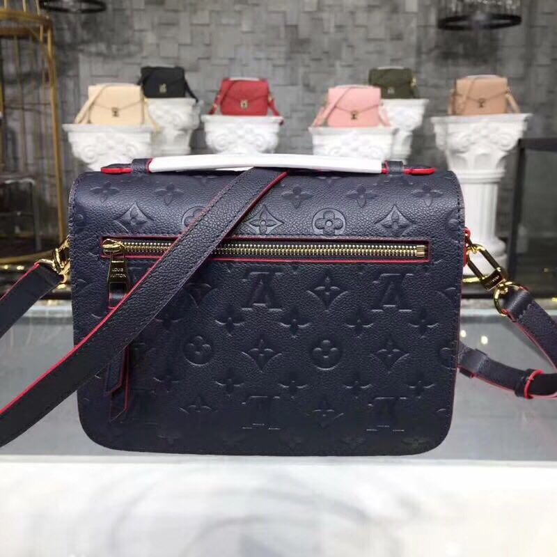 Louis Vuitton Monogram Empreinte POCHETTE METIS M44071 Navy Blue