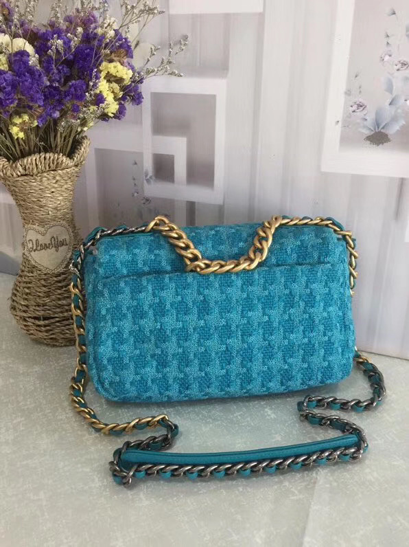 CHANEL 19 Flap Bag AS1160 blue