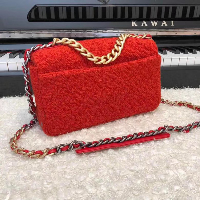 CHANEL 19 Flap Bag AS1160 red