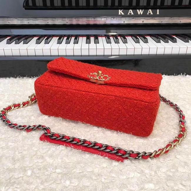 CHANEL 19 Flap Bag AS1160 red