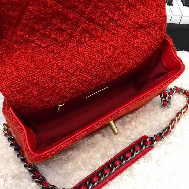 CHANEL 19 Flap Bag AS1160 red