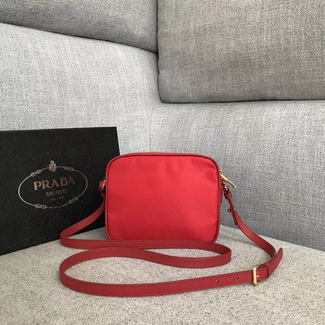 Prada Nylon Shoulder Bag 82022 red