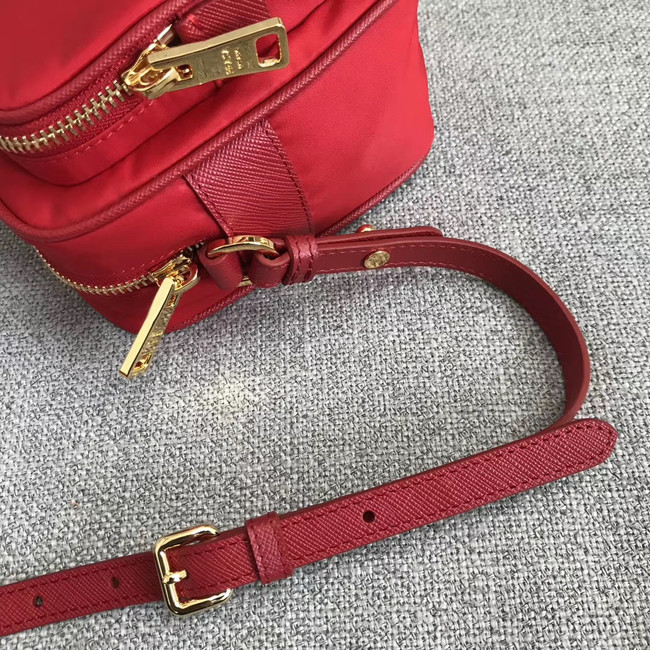 Prada Nylon Shoulder Bag 82022 red